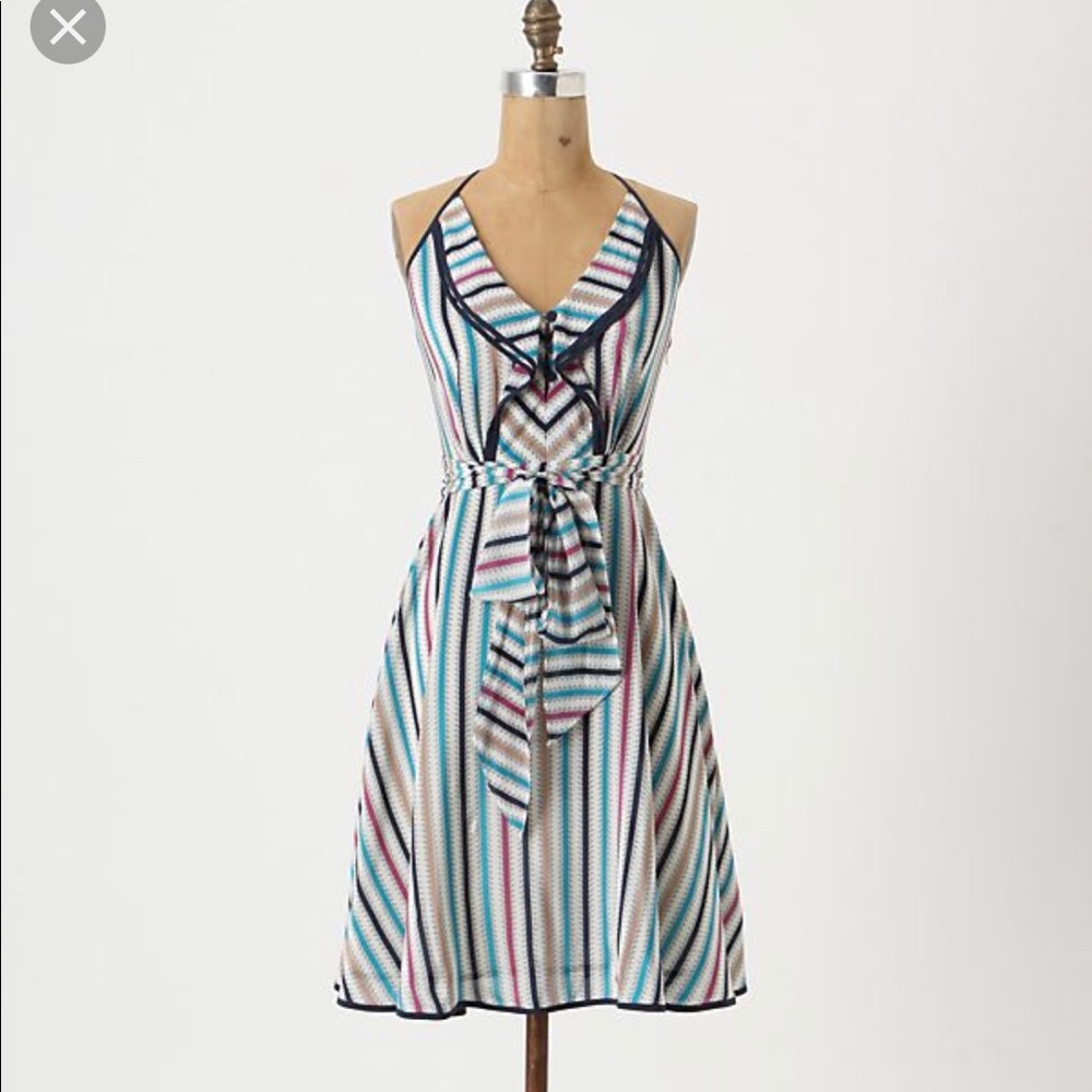 NWT Anthropologie Gull Wing Silk Dress